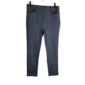 Loft Sutton Skinny Gray Flat Front Straight Office Dress Pants Womens 4P